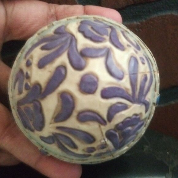 Jim Shore Easter Egg 4" Decorative Country scene Houses church Vintage embossed - Picture 5 of 6